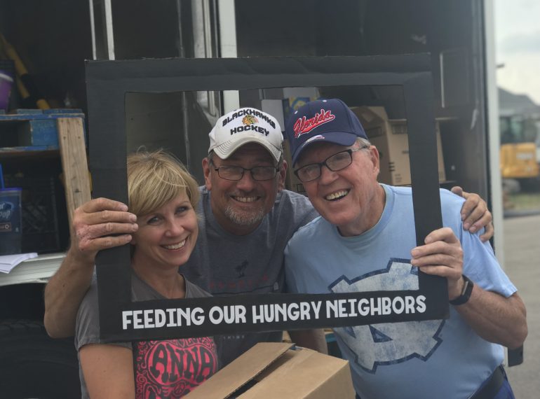 Mobile Food Pantry trucks provide 10,000 lbs of food to struggling families in Minooka, IL and surrounding communities.