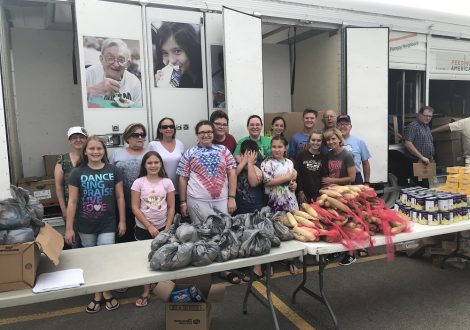 120 families were able to get a box of food to feed their families.